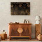 Canvas Print Baroque Ornaments Patinated Gold Brown