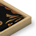 Canvas Print Baroque Ornaments Patinated Gold Brown