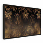 Canvas Print Baroque Ornaments Patinated Gold Brown