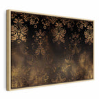 Canvas Print Baroque Ornaments Patinated Gold Brown