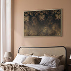 Canvas Print Baroque Ornaments Patinated Gold Brown