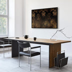 Canvas Print Baroque Ornaments Patinated Gold Brown