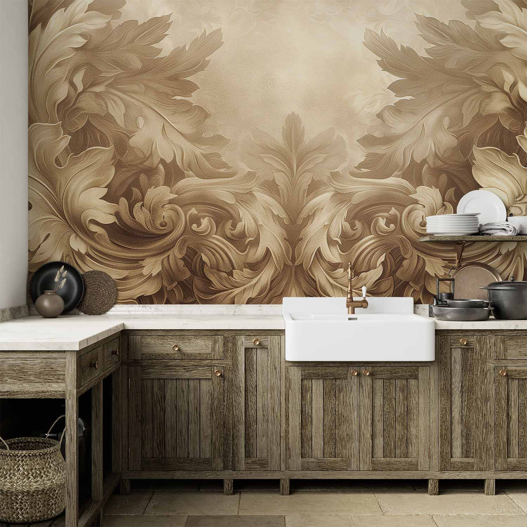 Wall Mural - Baroque Ornaments in Sepia