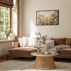 Sepia Baroque Carved Ornaments Poster