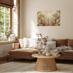 Sepia Baroque Carved Ornaments Poster