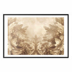Sepia Baroque Carved Ornaments Poster