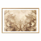 Sepia Baroque Carved Ornaments Poster