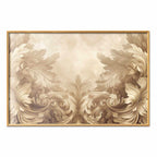 Sepia Baroque Carved Ornaments Poster