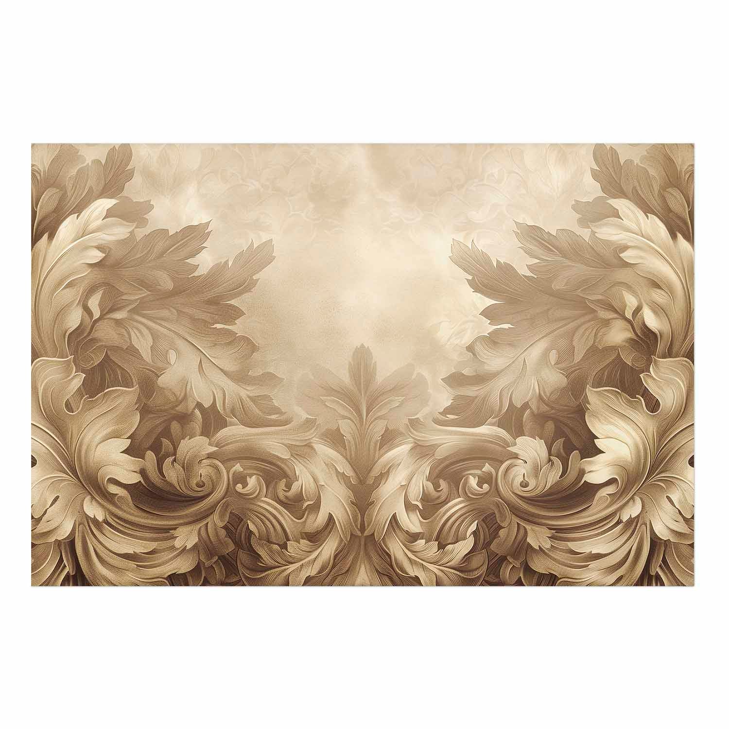 Sepia Baroque Carved Ornaments Poster
