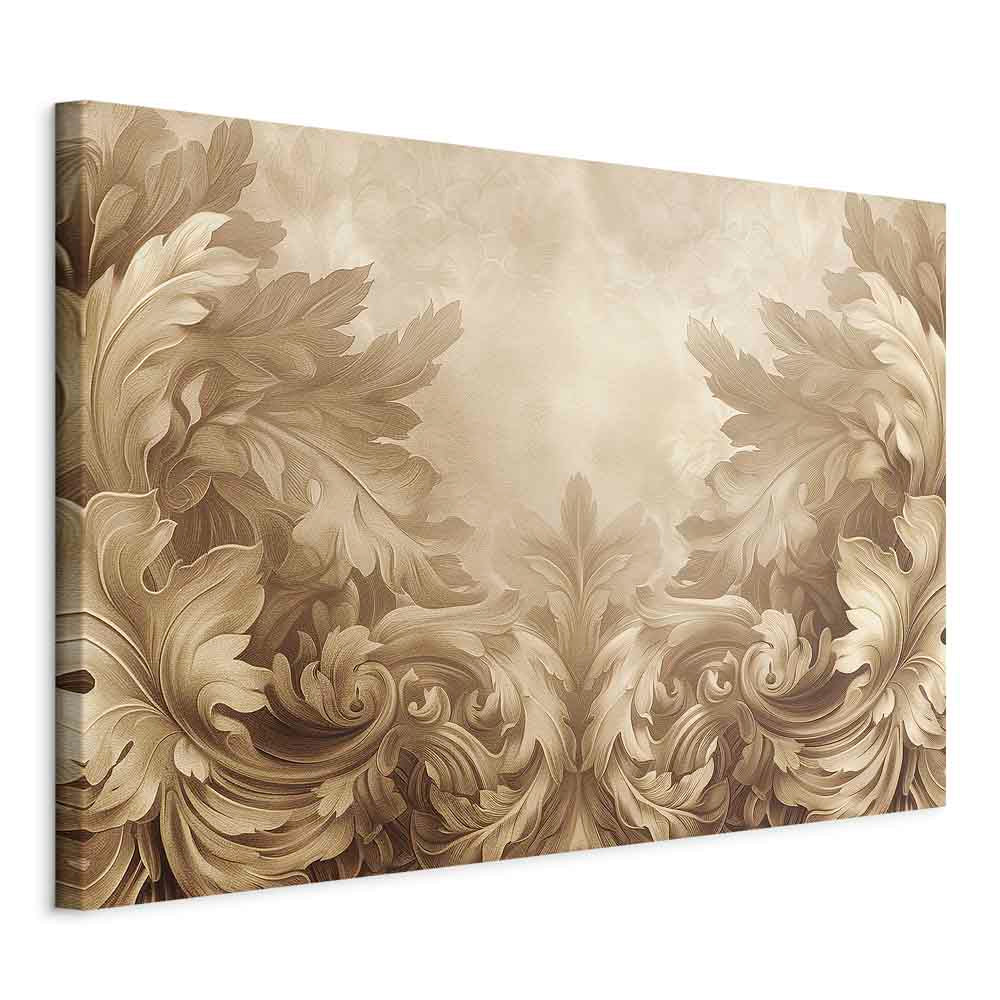 Canvas Print: Baroque Ornament Composition in Sepia Tones
