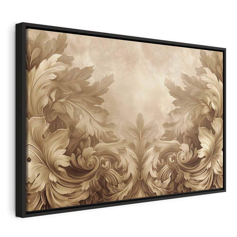 Canvas Print: Baroque Ornament Composition in Sepia Tones