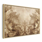 Canvas Print: Baroque Ornament Composition in Sepia Tones