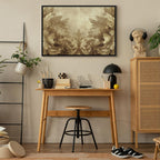 Canvas Print: Baroque Ornament Composition in Sepia Tones