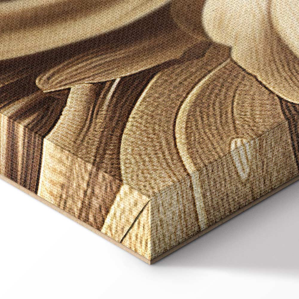 Sepia Baroque Ornament Relief Canvas Print