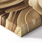 Sepia Baroque Ornament Relief Canvas Print