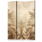 Room Divider with Carved Baroque Ornaments in Sepia