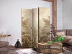 Room Divider with Carved Baroque Ornaments in Sepia
