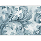 Wall Mural Stone Baroque Ornaments Gray-Blue