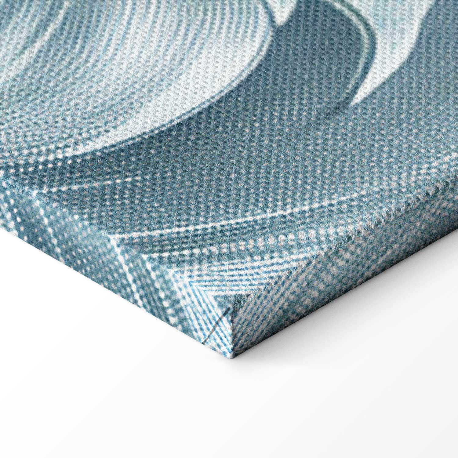 Stone Baroque Ornament Gray-Blue Canvas Print