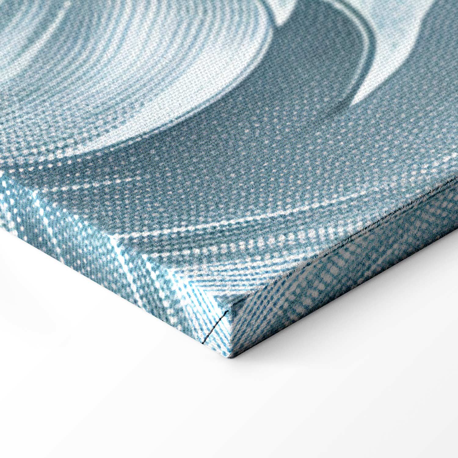 Stone Baroque Ornament Gray-Blue Canvas Print