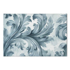 Stone Baroque Ornament Gray-Blue Canvas Print