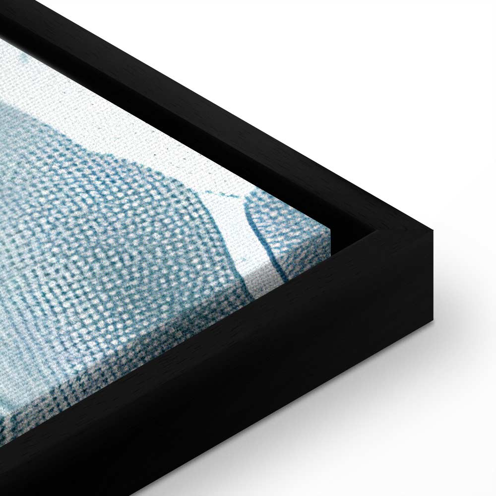 Leinwanddruck – Steinbarockornamente, Grau-Blau