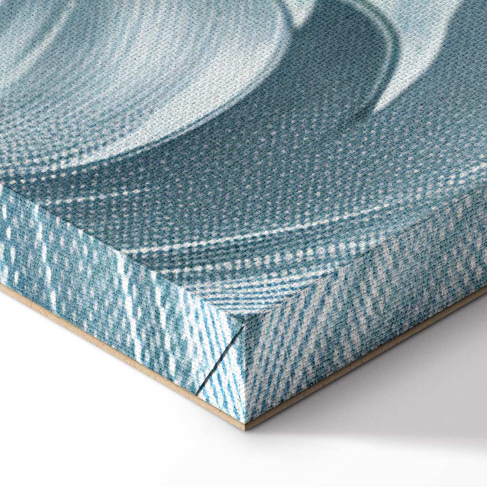 Stone Baroque Ornament Gray-Blue Canvas Print