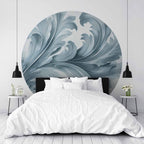 Baroque Stone Ornament Round Wall Mural