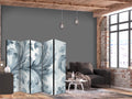 Stone Baroque Ornament Grey Blue 5-Panel Room Divider