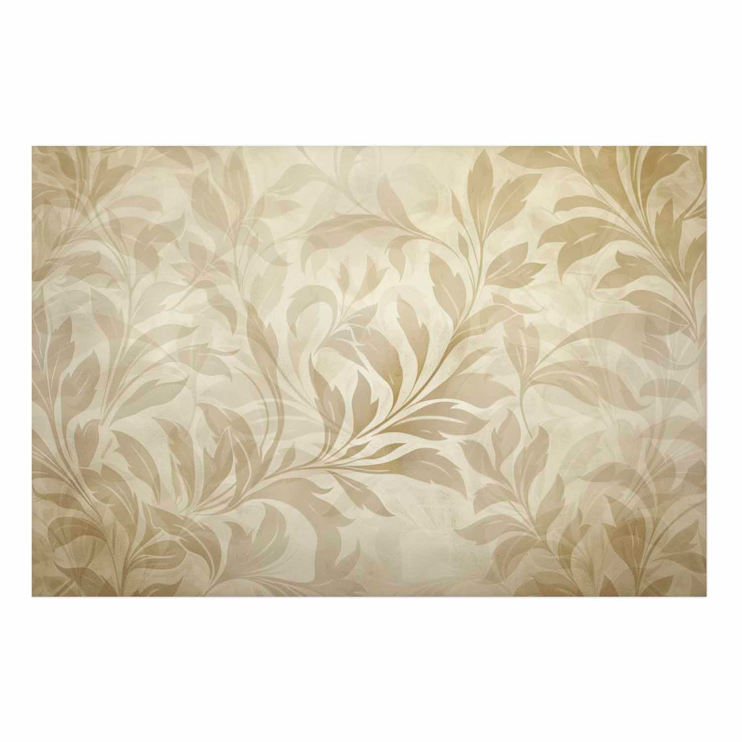 Sand-Colored Leaves and Vines Nature Poster