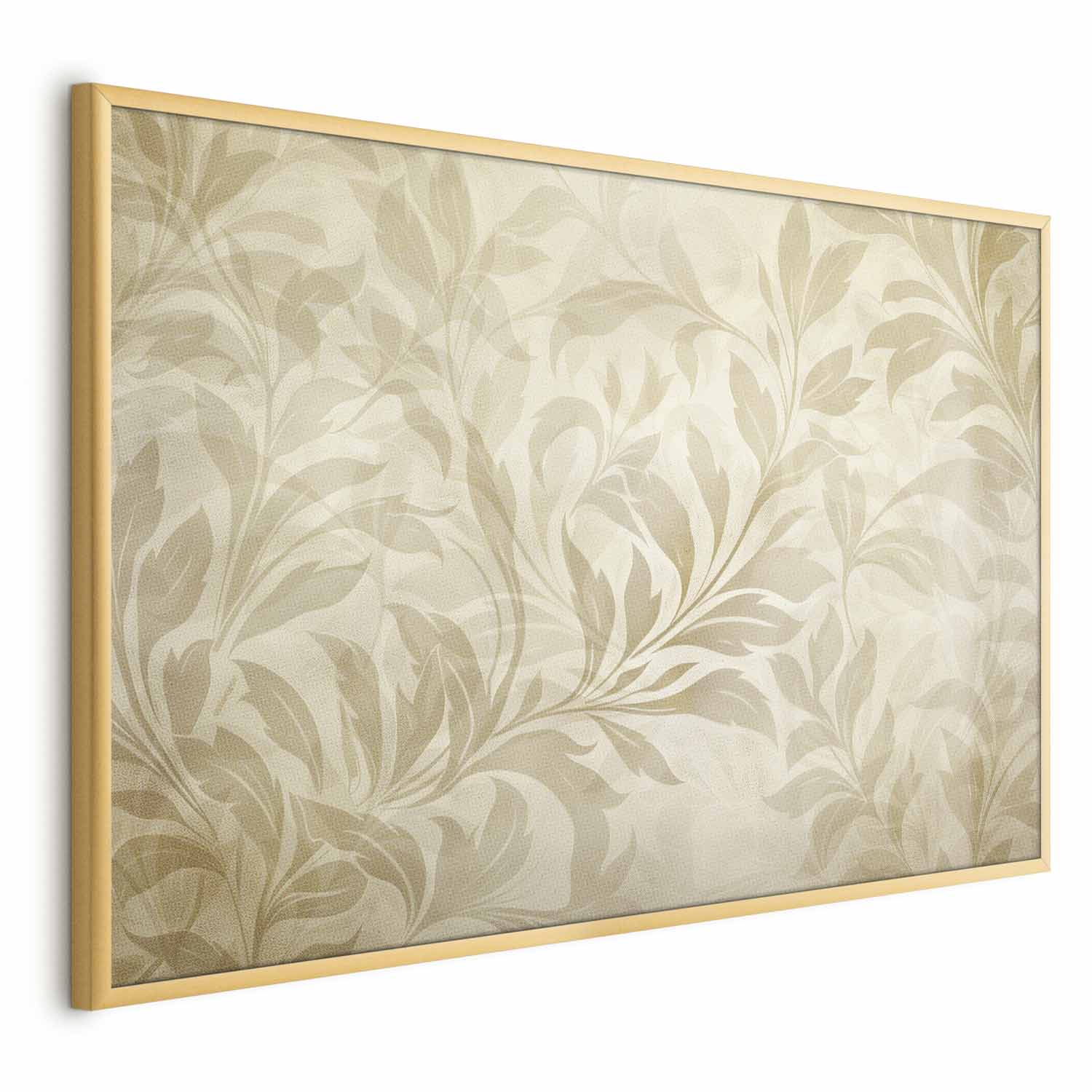 Sand-Colored Leaves and Vines Nature Poster