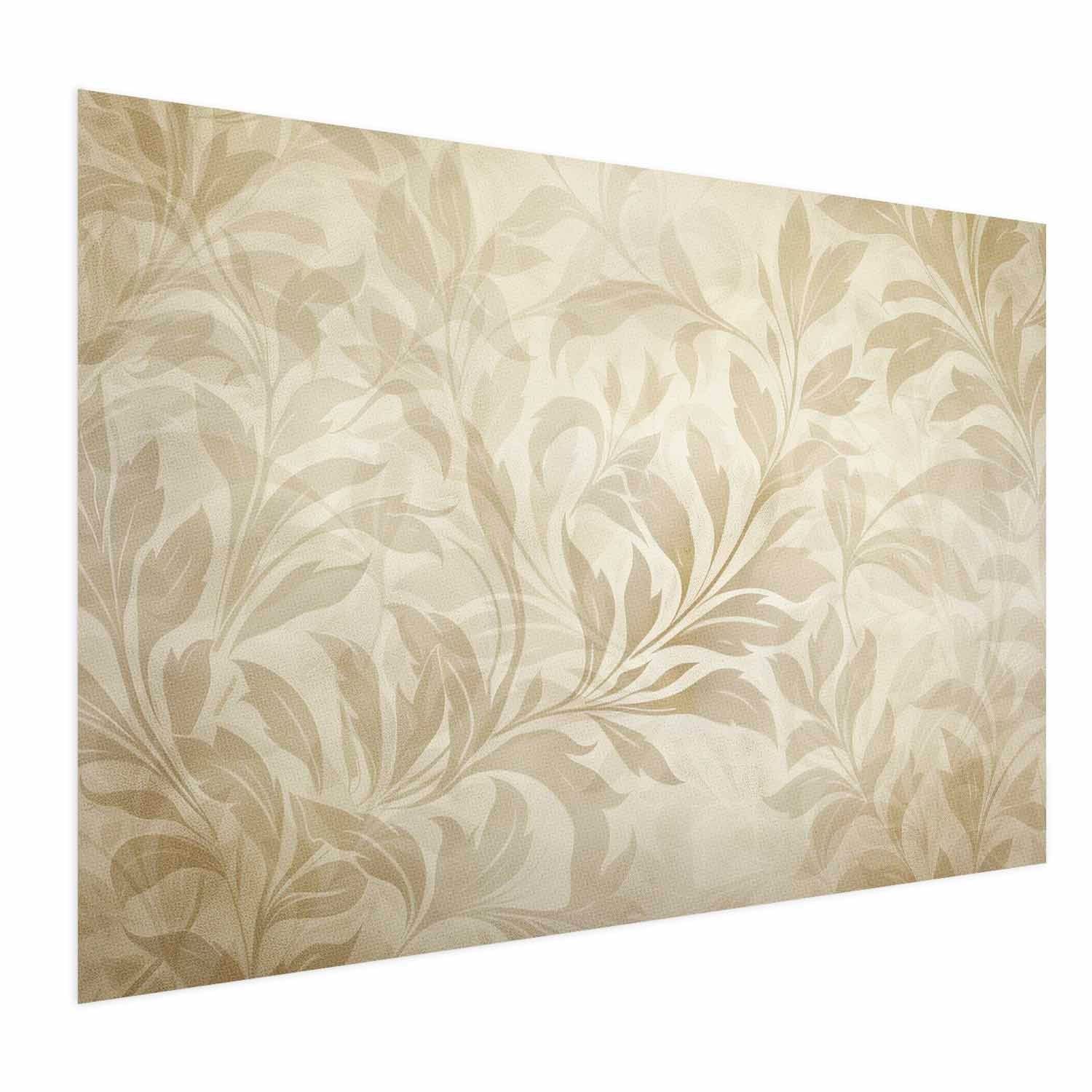 Sand-Colored Leaves and Vines Nature Poster