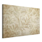 Canvas Print Botanical Motif with Leaves and Vines in Sand Colors