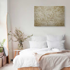 Sand Botanical Leaves and Vines Canvas Print