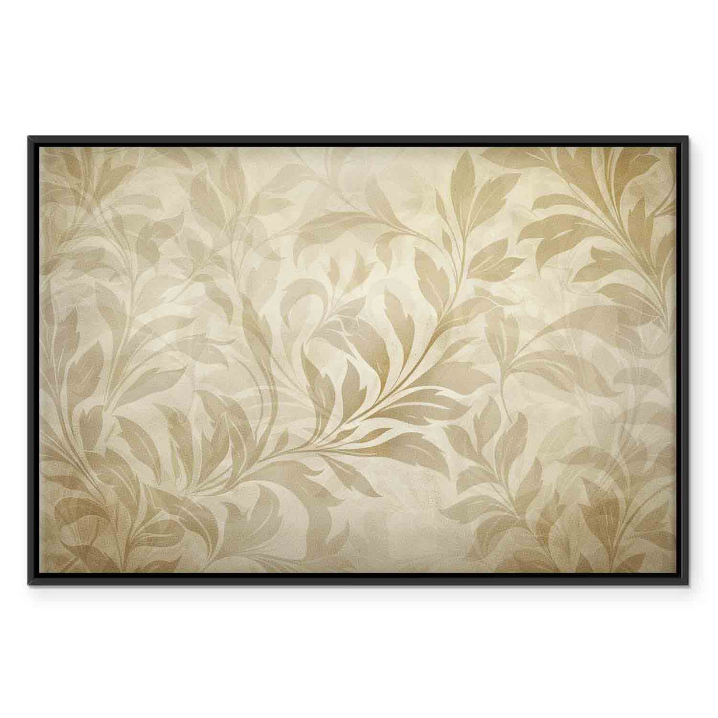 Sand Botanical Leaves and Vines Canvas Print