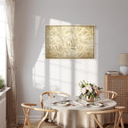 Canvas Print Botanical Motif with Leaves and Vines in Sand Colors