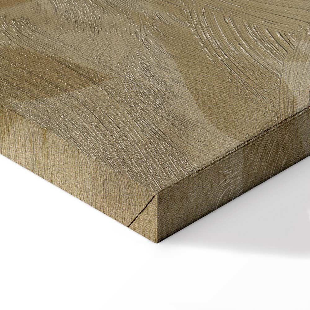 Sand Botanical Leaves and Vines Canvas Print