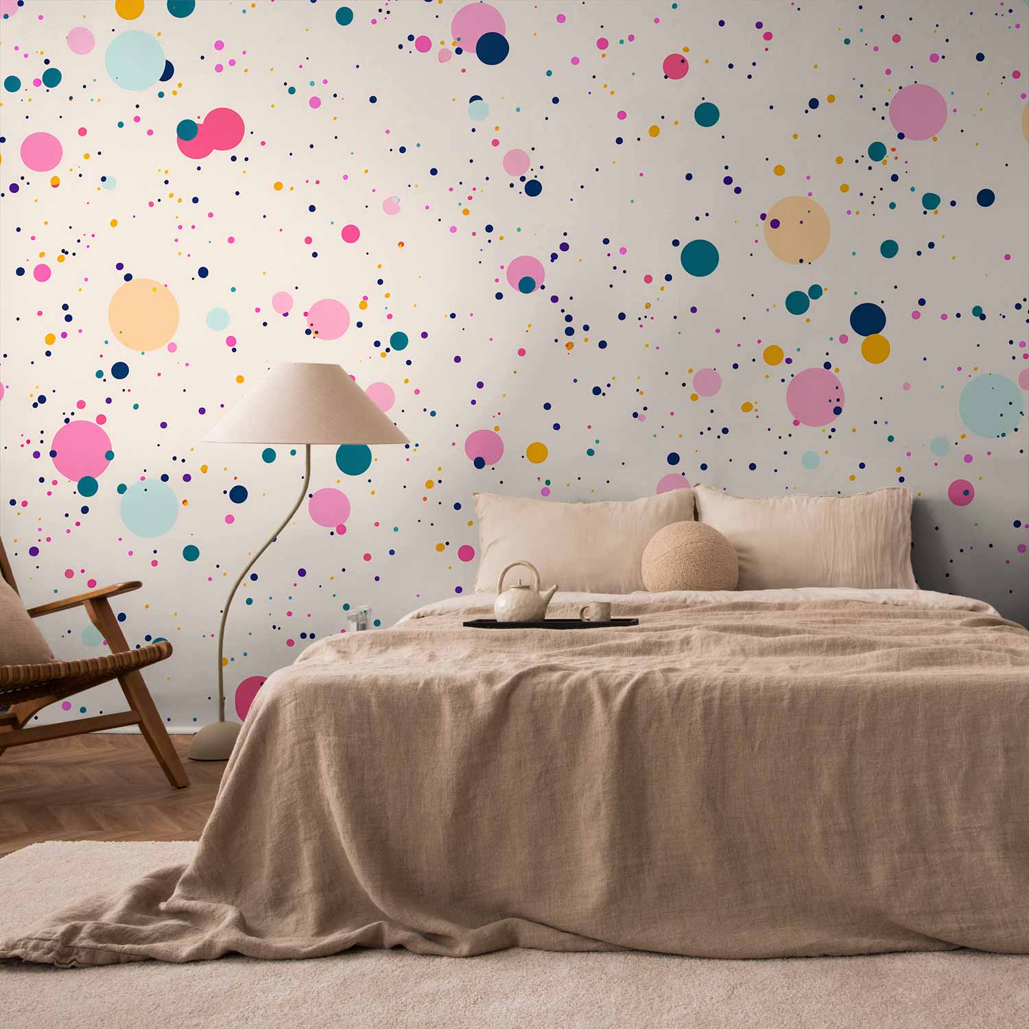 Wall Mural Dots Speckles Splatters Multicolored Pattern