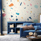 Wall Mural Terrazzo with Multicolored Elements