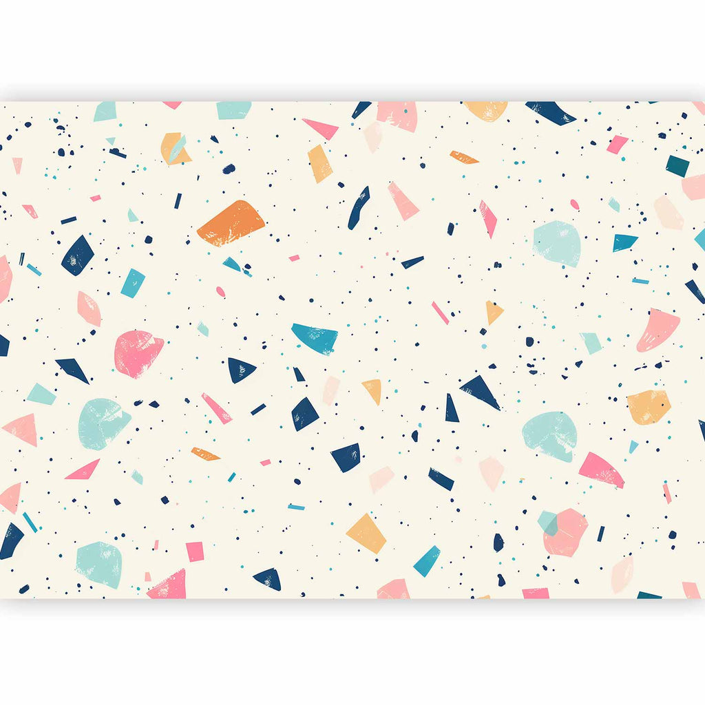 Wall Mural Terrazzo with Multicolored Elements