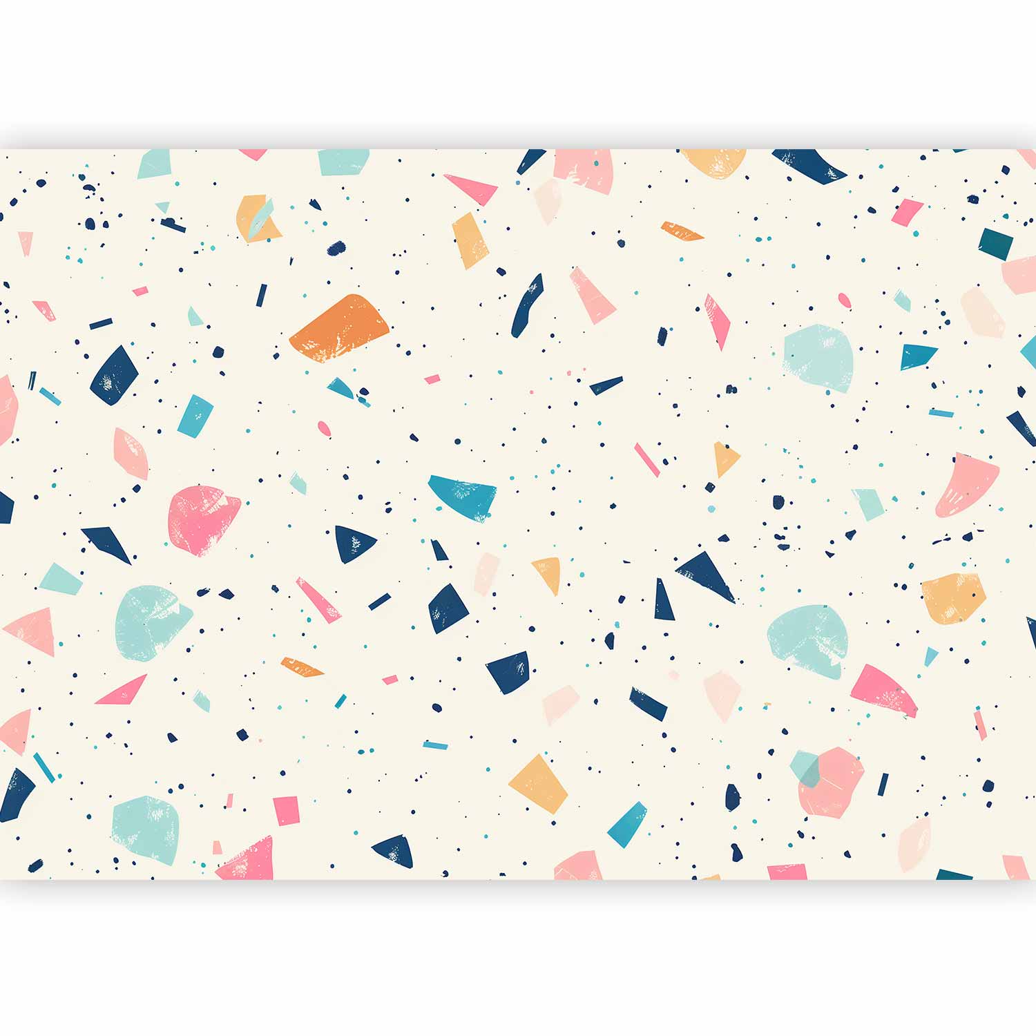 Wall Mural Terrazzo with Multicolored Elements