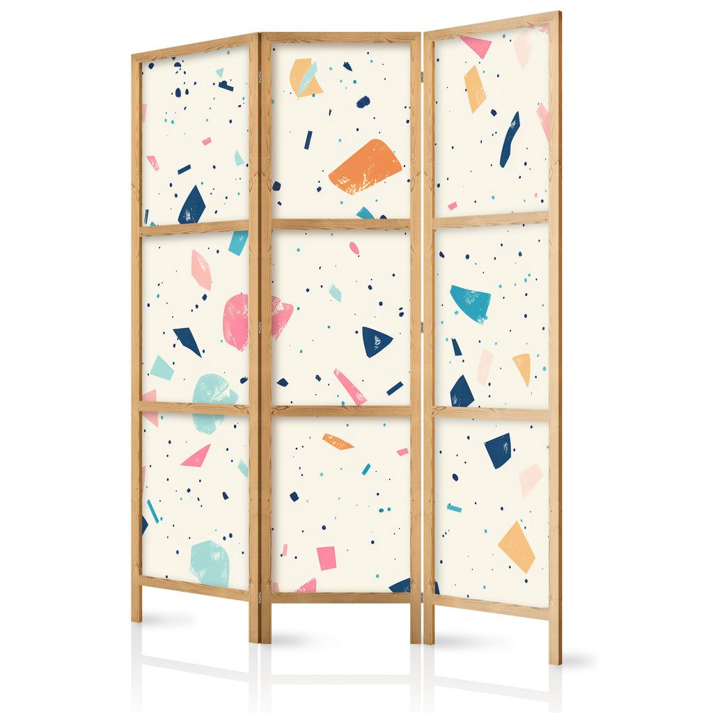 Japanese Room Divider Terrazzo Multicolored Large