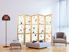 Japanese Room Divider Terrazzo Multicolored Large Elements Cheerful Pattern