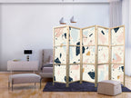 Japanese Room Divider Terrazzo with Large Scaled Stones in Muted Colors