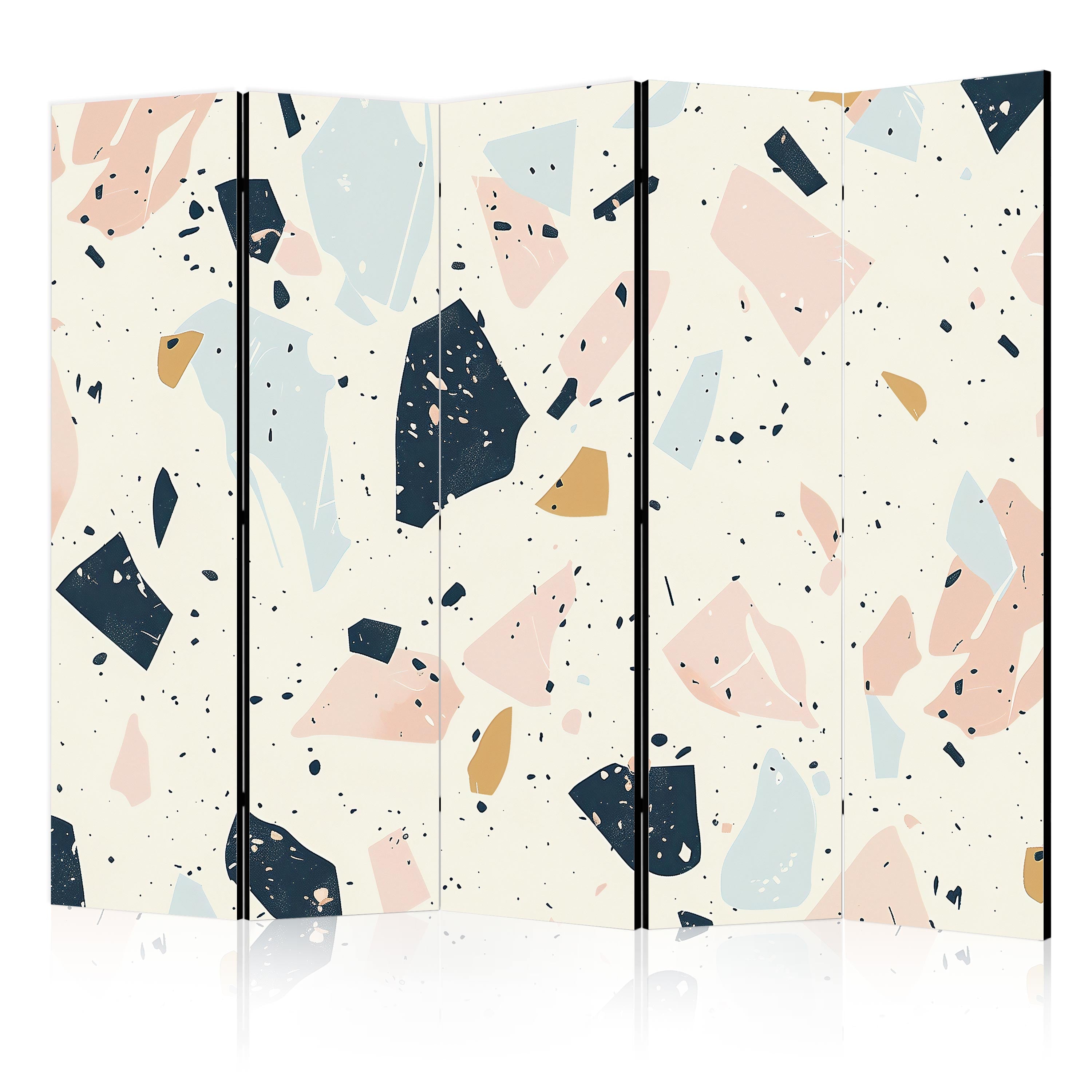 Room Divider Terrazzo with Large Scaled Stones in Subdued Colors