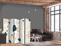 Subdued Terrazzo Stone 5-Panel Room Divider