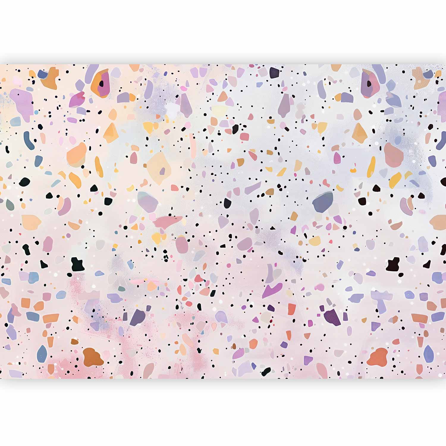 Wall Mural Terrazzo Confetti Violet-Pink Colorful Pattern