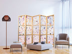 Japanese Room Divider - Confetti Terrazzo Purple-Pink