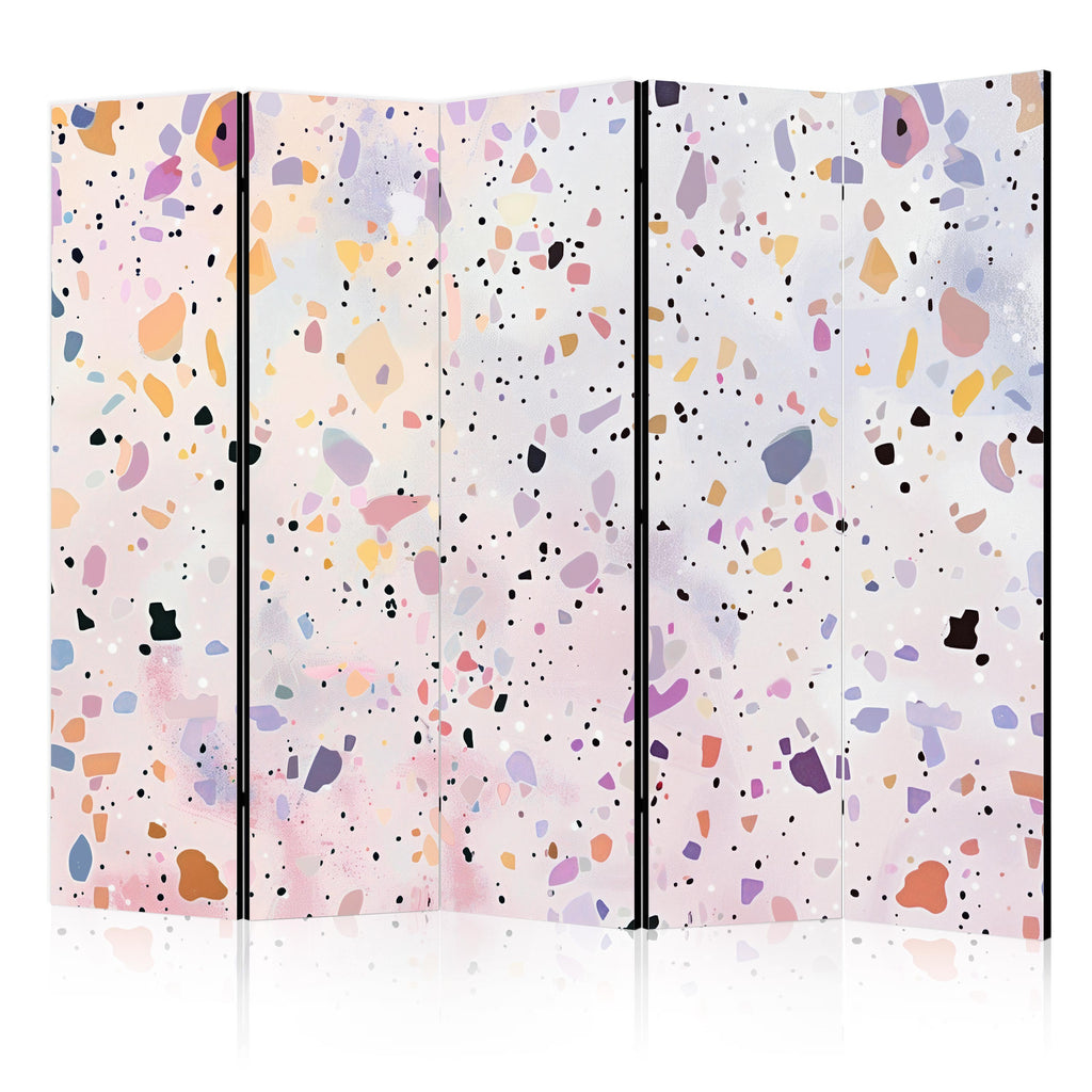 Raumteiler Terrazzo Konfetti Violett-Rosa