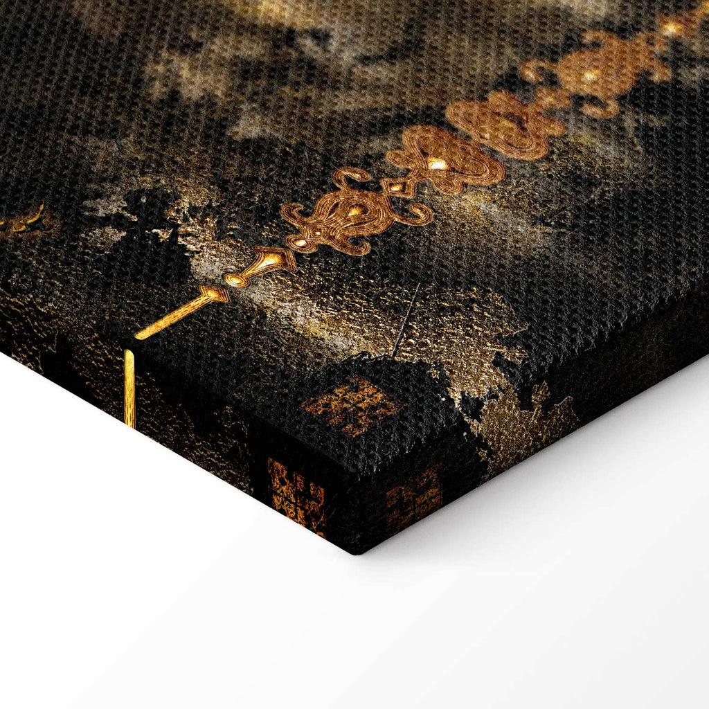 Golden Lion 5-Piece Wide Canvas Print